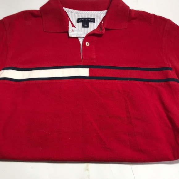 Tommy Hilfiger Red Size M Polo - Picture 3 of 8